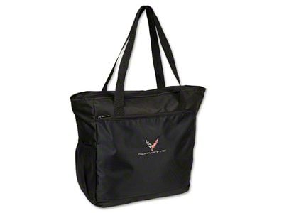 Port Authority City Tote Bag with C8 Logos; Black