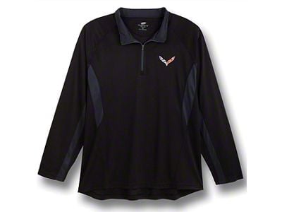 Quarter-Zip Pull-Over; Black and Flint