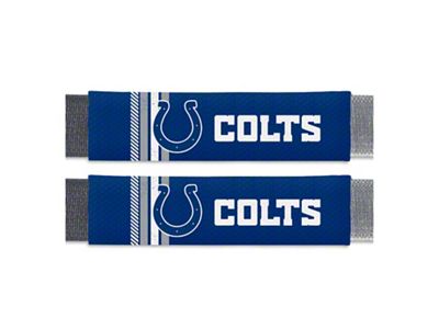 Rally Seatbelt Pads with Indianapolis Colts Logo; Blue (Universal; Some Adaptation May Be Required)