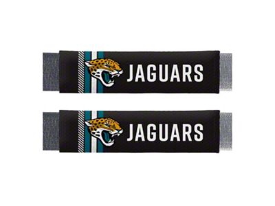 Rally Seatbelt Pads with Jacksonville Jaguars Logo; Black (Universal; Some Adaptation May Be Required)