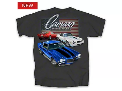 Red/White/Blue Cars T-Shirt; Gray