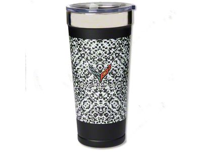 Stainless Steel Travel Mug with C8 Logo; Confetti Camo