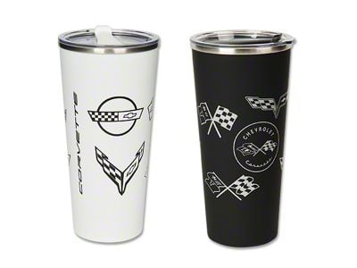 Stainless Steel Tumbler with Generation Logos; Black