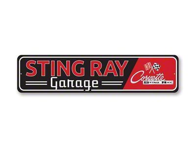 Sting Ray Garage Sign; 4x18-Inch