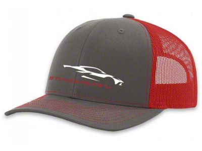 Stingray Gesture Hat; Gray/Red