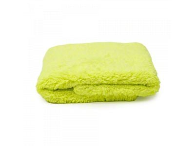 Super Soft Microfiber Dryer Towel; 16-Inch x 16-Inch; Lime Green