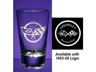 Tall Heavy Base Cooler Glass Set with C1 Logo; 15-oz.