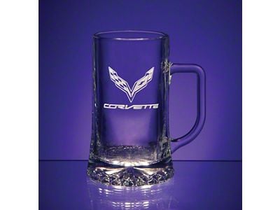 Tall Pilsner Glass Mug Set with C7 Logo; 17-oz.