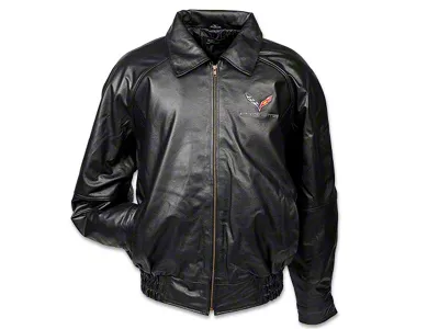 Textured Lamb Leather Jacket with C7 Logo