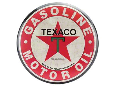 Tin Button Sign; Texaco