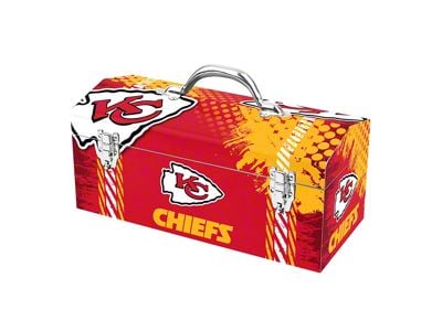 Tool Box with Kansas City Chiefs Logo; Red, Yellow