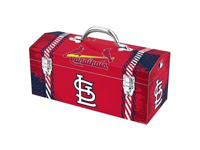 Tool Box with St. Louis Cardinals Logo; Blue and Red