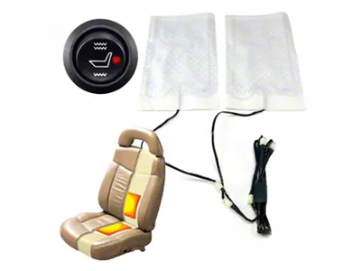 Universal Car Heated Seat Kit with High/Low Switch; Carbon Fiber Elements (Universal; Some Adaptation May Be Required)