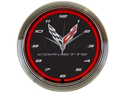 Wall Clock with C8 Logo and Script