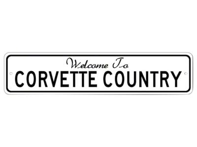 Welcome to Corvette Country Sign; 9x36-Inch