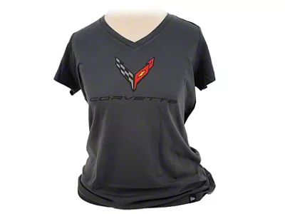 Women's C8 Next Generation V-Neck T-Shirt; Graphite