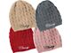 Women's Chevy Cable Knit Beanie; Charcoal