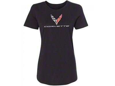 Women's Signature T-Shirt with Cross Flags and Script