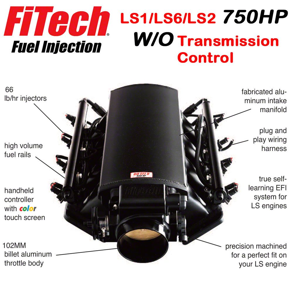 FiTech Fuel Injection Ecklers Ultimate LS1/LS2/LS6 750HP Intake Manifold Kit with 102mm Throttle