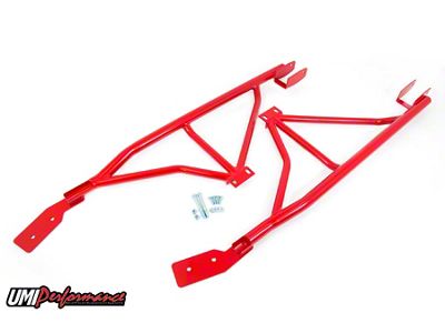 UMI Performance Weld-In 3-Point Subframe Connectors; Red (93-02 Firebird Coupe)