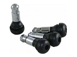 Rubber Valve Stems, With Chrome Sleeves & Caps