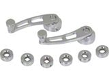 Universal Chrome Billet-Look Window Crank Handles with Adaptors, Pair