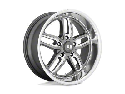 US Mag Cten Matte Gunmetal Milled Wheel; 18x8; 1mm Offset (67-69 Camaro)