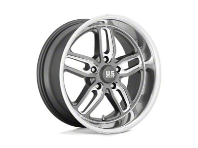 US Mag Cten Matte Gunmetal Milled Wheel; 20x8.5; 7mm Offset (67-69 Camaro)