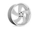 US Mag Desperado Silver Brushed Face with Milled Diamond Cut Wheel; Right Directional; 24x9; 1mm Offset (67-69 Camaro)