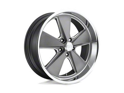 US Mag Roadster Matte Gunmetal Machined Wheel; 20x8; 1mm Offset (67-69 Camaro)