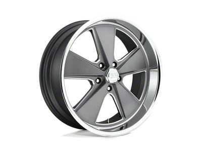 US Mag Roadster Matte Gunmetal Machined Wheel; 18x8; 1mm Offset (82-92 Camaro)