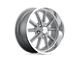 US Mag Rambler Textured Gray with Diamond Cut Lip Wheel; 17x7; 1mm Offset (63-67 Corvette C2)