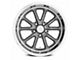 US Mag Rambler Matte Gunmetal Machined Wheel; 20x8; 1mm Offset (67-73 Mustang)