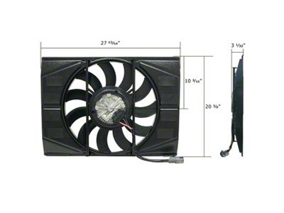 Vintage Air Monster 19-Inch CustomFit Brushless Fan Kit (73-87 C10)