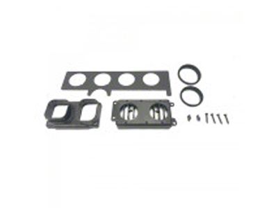 Vintage Air Reproduction OEM Style In-Dash Vent Louver Kit with Black Anodized Bezels (70-81 Firebird)