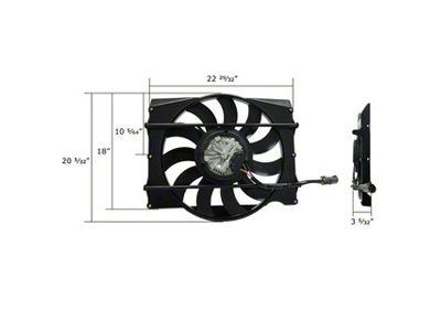 Vintage Air Monster 19-Inch CustomFit Brushless Fan Kit (55-57 150, 210, Bel Air, Nomad)