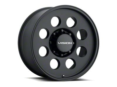 Vision Wheel Midway Satin Black 8-Lug Wheel; 16x8; 0mm Offset (35-59 Chevrolet/GMC Truck)