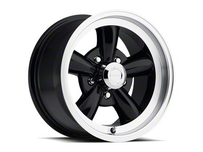 Vision Wheel Legend 5 Gloss Black with Machined Lip Wheel; 15x7; -7mm Offset (70-81 Camaro)