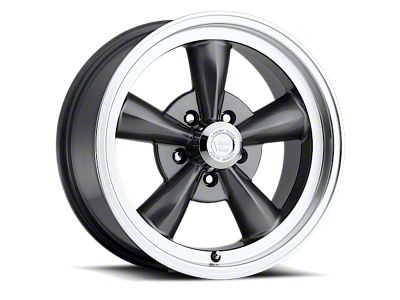 Vision Wheel Legend 5 Gunmetal with Machined Lip Wheel; 15x7; 6mm Offset (70-81 Camaro)