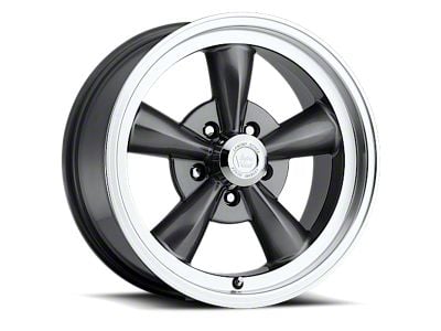 Vision Wheel Legend 5 Gunmetal with Machined Lip Wheel; 15x7; -7mm Offset (70-81 Firebird)