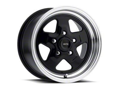 Vision Wheel Nitro Gloss Black with Machined Lip Wheel; 15x10; 0mm Offset (70-81 Firebird)