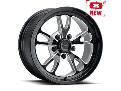 Vision Wheel Patriot Gloss Black Milled Spoke Wheel; 15x4; -19mm Offset (70-81 Firebird)