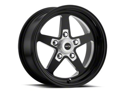 Vision Wheel Sport Star II Gloss Black with Milled Center Wheel; 15x4; -19mm Offset (70-81 Firebird)