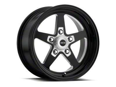 Vision Wheel Sport Star II Gloss Black with Milled Center Wheel; 15x8; 27mm Offset (70-81 Firebird)