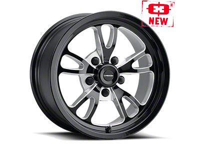 Vision Wheel Patriot Gloss Black Milled Spoke Wheel; 15x10; -25mm Offset (53-62 Corvette C1)