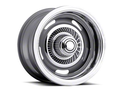 Vision Wheel Rally Silver Wheel; 15x4; 0mm Offset (53-62 Corvette C1)