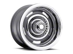 Vision Wheel Rally Silver Wheel; 15x8; -6mm Offset (53-62 Corvette C1)