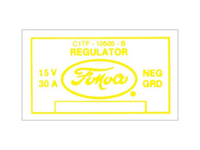 Voltage Regulator Decal / 1961