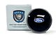 VSW S6 Standard Steering Wheel Horn Button with Blue Oval Emblem; Black