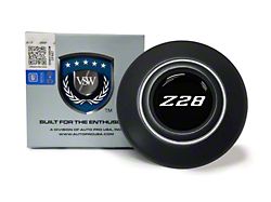 VSW OE Series Steering Wheel Horn Cap with White Z28 Emblem; Black